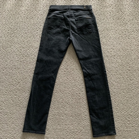 Men’s 7 For All Mankind Jeans Dark Grey Size 30/32 The Straight - Picture 4 of 5